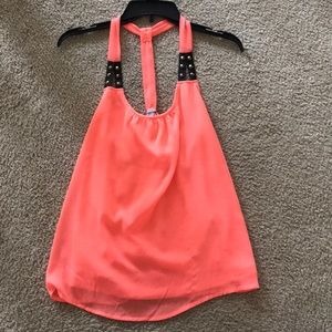 Charlotte Russe neon pink/orange tank top